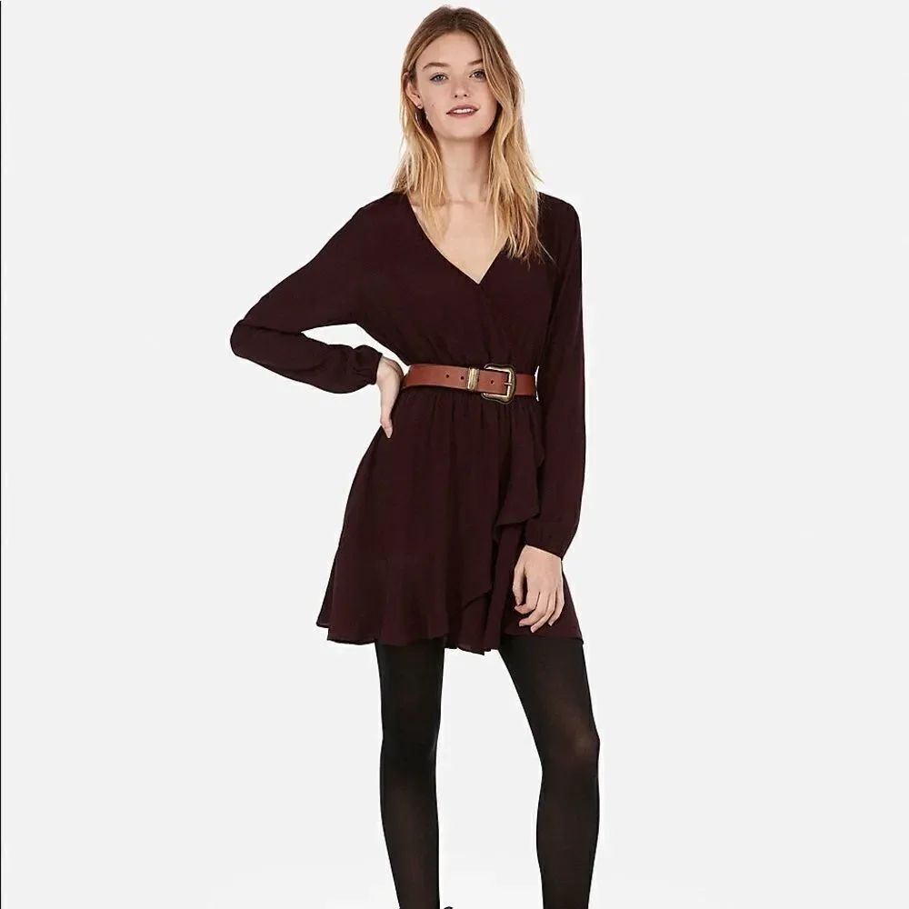 ✨ Ruffled Wrap Long Sleeve Dress✨